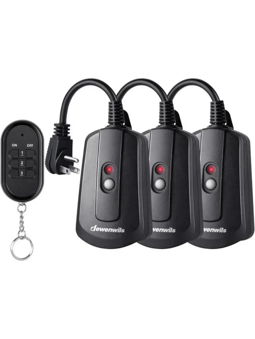 Outdoor Indoor Wireless Remote Control Outlet Kit, Waterproof  Electrical Plug